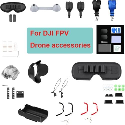 For DJI FPV Combo Gimbal bumper Rocker Lens Cap Hood Drone Accessory For DJI FPV Goggles V2 Battery clip Replacement Spare parts