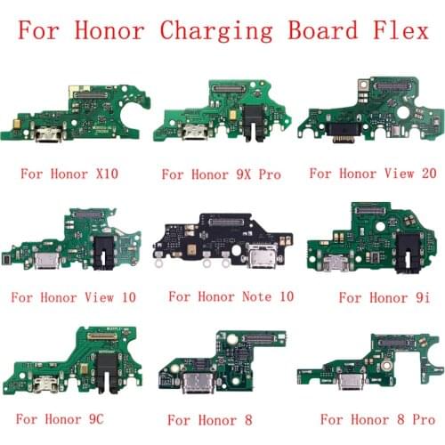 USB Charging Dock Port Connector Board Flex Cable For Huawei Honor X10 9X Pro View 20 10 9i 9C 8 8Pro Note 10 Replacement Part