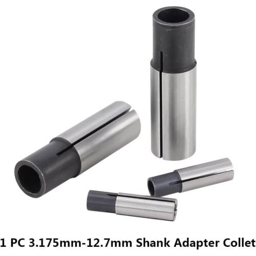 1pc CNC Router Tool Adapter Collet For Engraving Machine 3.175mm 4mm 6mm 6.35mm 12.7mm Milling Cutter Transfer Adapter