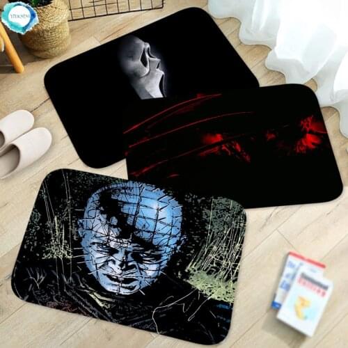 Halloween Freddy Jsaon Michael Myers Printed Doormat Bedroom Carpet for Bedroom Kitchen Door Decorative None-slip Doormat