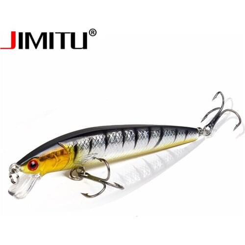 JIMITU Jerkbait Minnow Fishing lure 10cm 8g 3d eyes Artificial hard bait peche en mer wobbler carpfishing Black Bass pesca lures