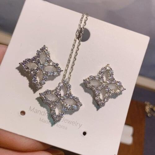 HIBRIDE Hot Sale Necklace and Earring Jewelry Set Leaf Design Necklace Set for Women Fashion Jewelry Party Gift Bijoux N-1660