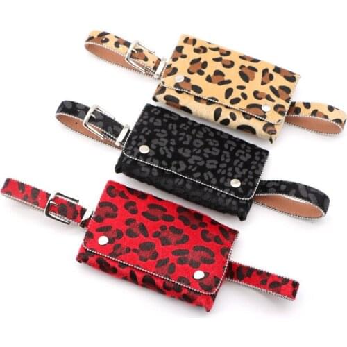 Korean Leopard Waist Pack Belts Small Phone Pouch Bags Brand Designer Girls Fanny Pack Bolosa Removable Bag Waistband Xmas Gifts