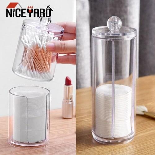 Cosmetic Makeup Cotton Pad Organizer Multifunctional Jewelry Container Acrylic Sundries Storage Box Travel Cosmetic Storage Case