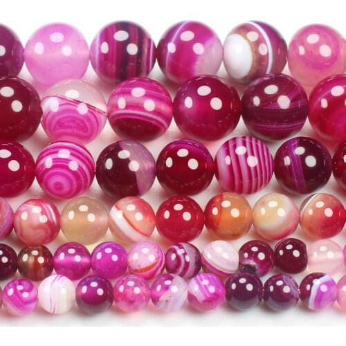Natural Smooth Pink Agates 4-16mm Round Beads 15inch ,Wholesale For DIY Jewellery Free Shipping