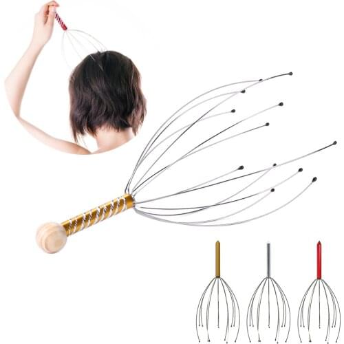 Head Massager Stainless Octopus Scalp Squid Neck Stress Stress Release Relax Massage Lightweight Relax SPA Claw Skin Care