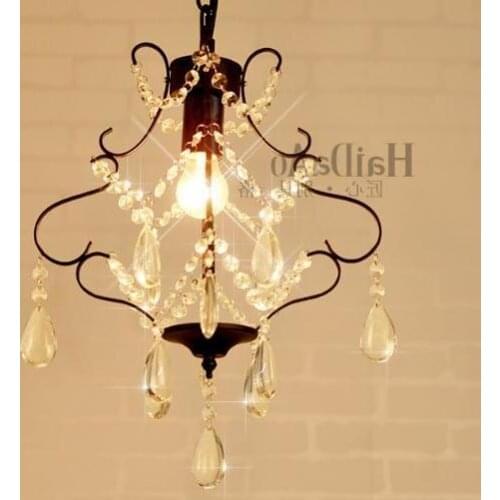 Nordic Bedroom Crystal Chandelier Minimalist Personality Simple European Aisle Lights American Corridor Crystal Droplight Lamp