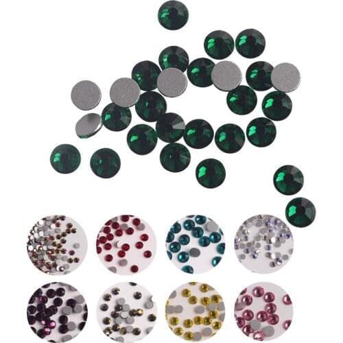 PrettyG 1440pcs SS5 Pure Color Nail Crystals AB Nail Art Sparkly Round Flatback Rhinestones, Non-Self-Adhesive CY-S5
