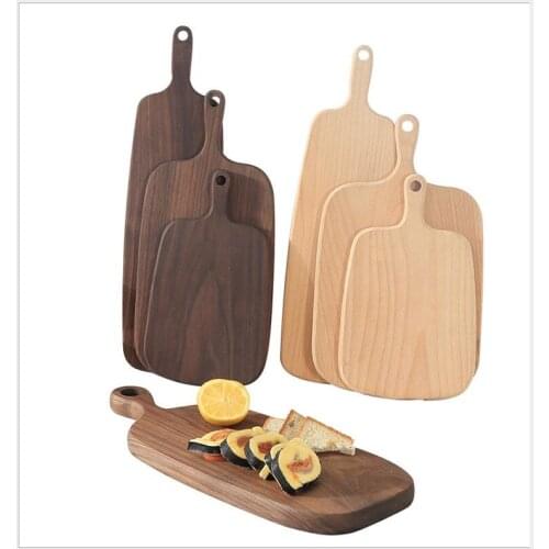 1 pcs Black Walnut Chopping Blocks Kitchen Wood Food Plate Wooden Pizza Sushi Bread Whole Wood Tray Cutting Board No Paint