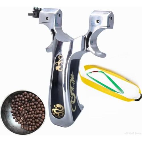 Slingshot High Precision Flat Leather Stainless steel Slingshot Professional Fast Bow Outdoor Special For Hunting Catapult