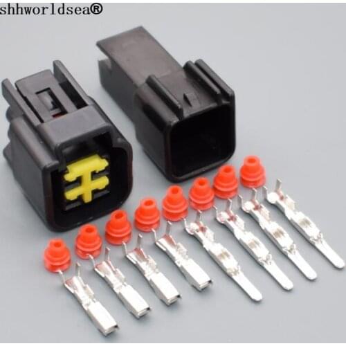 Shhworldsea 4 Pin 2.3mm FWY-C-4F-B Auto Connector Waterproof Electrical Plug Connector 12444-5504-2 Female Male For Furukawa