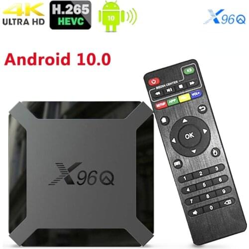 X96Q Android 10.0 Smart TV BOX 2GB 16GB Allwinner H313 Quad Core 4K Mini Set top fast tv box 2.4G Wifi Youtube pk X96