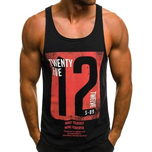 Solid Color Letter Print Mens Tank Tops Sleeveless Tshirts Summer Fitness Clothing Men Gym Tanks Tops Plus Size Summer Vest P5