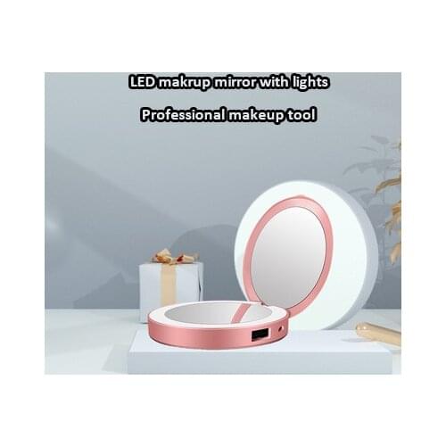 Two face mirror 3000mAh Power Bank For iPhone Samsung Xiaomi Huawei Mobile External Battery Makeup Mirror 3X magnify Powerbank