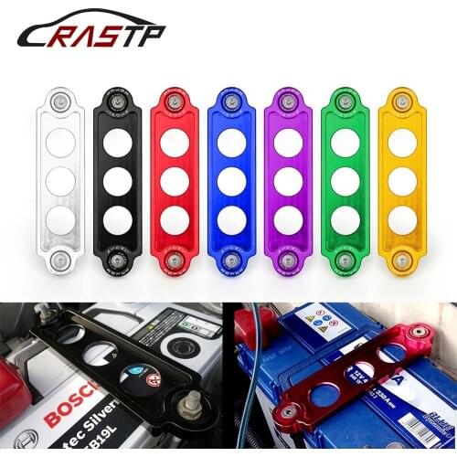 RASTP-Car Racing JDM Styling Battery Tie Down Hold Bracket Lock Anodized for Honda Civic/CRX 88-00 Car Accessories RS-BTD001