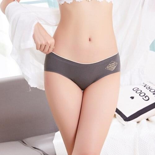 Pure cotton ladies non-trace underwear women waist cotton crotch ladies triangle underwear wholesale
