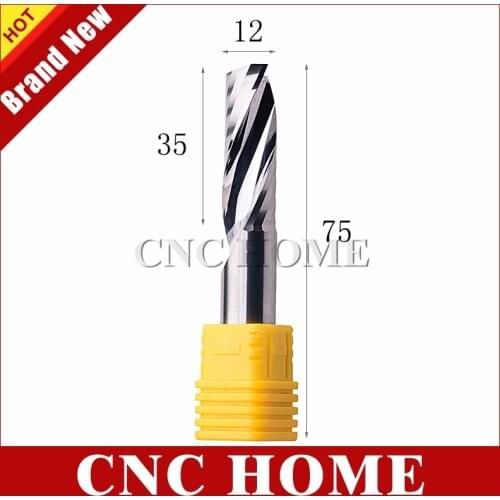 1pc 12mm Shank One Flute Import Carbide Wood Milling Cutter, CNC Router Bit End Mill for Woodworking, Acrylic, MDF High Quality