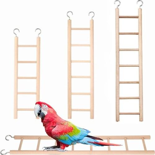 1Pcs Parrot Climbing Ladder Bird Toy Wooden Small Pet Ladder Hamster Swing Climbing Toy Birdcage Hanging Decoration Pet Supplies