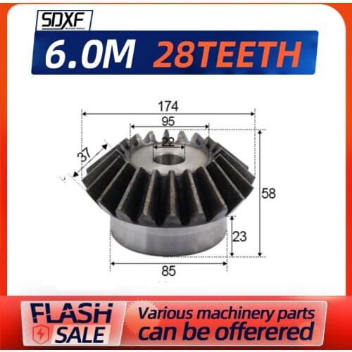 1pc，6m28 teeth, 22mm bevel gear, machining holes need to be processed by tools themselves