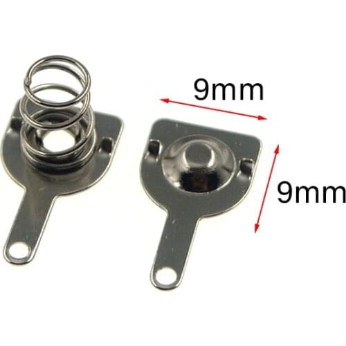 10pair/ 9x9mm Replacement Metal Batteries Spring Contact Plate Silver For AA AAA Battery case