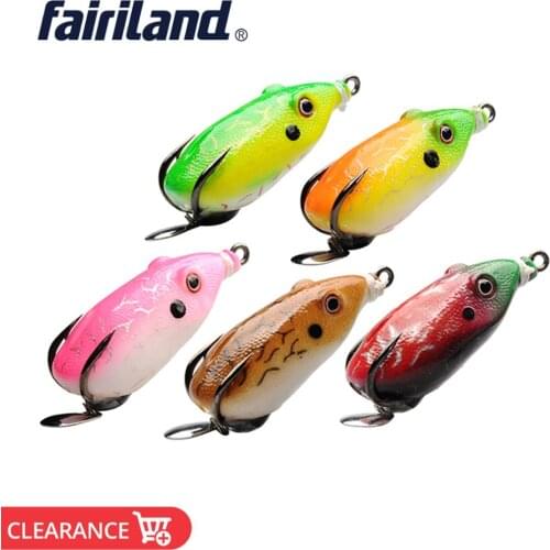 2.2in 5 colors soft plastic frog 4 layer painting frog baits walking pose fishing fake frogs copper spinner blade bass frog lure