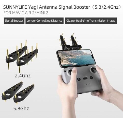 2.4GHz/5.8GHz Antenna Amplifier for DJI Mavic Mini 2/Air 2 Drone Accessy Remote Controller Signal Booster Antenna Range Extender