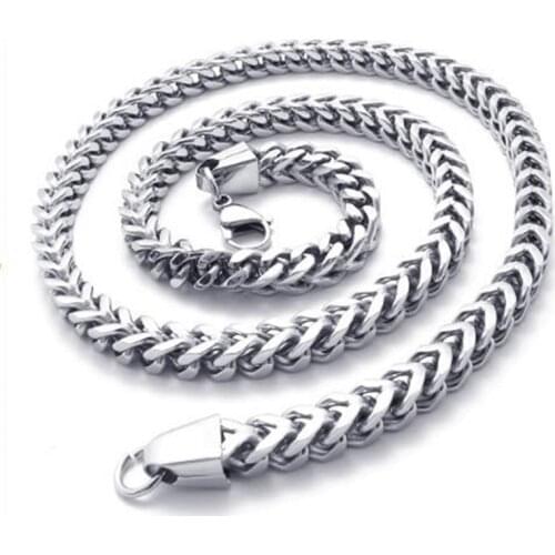 22 inch 2020 New High quality Silver Color Chunky Necklace Mechanic Style Stainless Steel Mens Big Chunky Necklaces Jewellery
