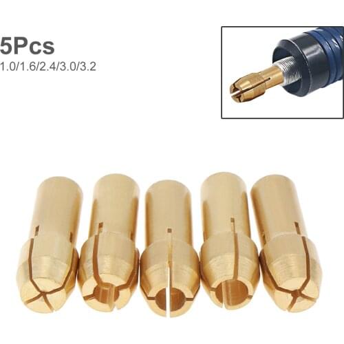 5pcs Mini Drill Chucks Adapter Collets Quick Chuck for Mini Tools Copper Drill Folder Copper Cap Drill 1.0 1.6 2.4 3.0 3.2mm