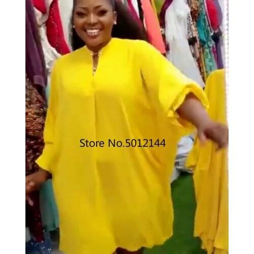 African Dresses for Women 2021 African Women Midi Dress African Clothes Dashiki Sexy Ruffle Sleeve Robe African Clothing