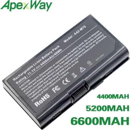 ApexWay 6 cells Battery for ASUS F70 F70S F70SL G71 G71G G71GX G71V G71VG G72 G72G G72GX G72V A32-F70 A32-M70 L0690LC L082036