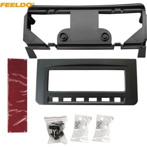 FEELDO Car Audio Radio Dash Fascia Frame For Misubishi L200 Triton Pajero Sport II Challenger Stereo Frame Installation Trim Kit