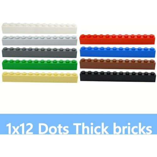 DIY Building Blocks 15PCS 1x12 Dots Thick Figures Bricks 1*12 Dots Educational Creative Compatible With 6112 Toys for Children