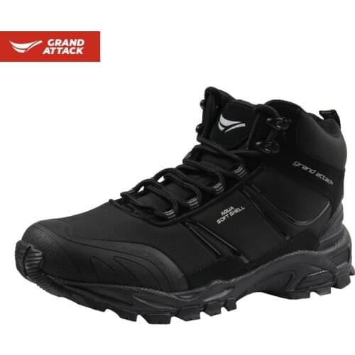 Grand Attack Outdoor Soft Shell MenS Lace Up Ankle Boots Hiking Walking Backpacking Hunting Fishing Boots