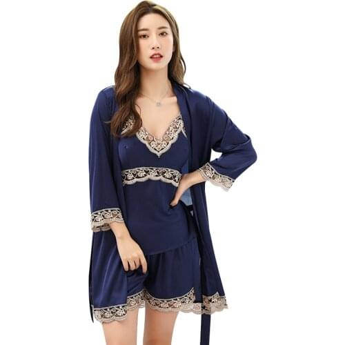 Robe Sets Womens Sleepwear Satin Silk Women Robes Pajamas Bathrobe Woman Nightgown Lady Dressing Gown Spring Summer 2021
