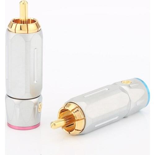 Hifi audio Pure Copper Gold Plated RCA Adapter Interconnect terminal