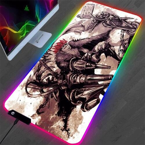 Oversized Mouse Pad Game Gaming Rgb Luminous Wristband Desktop Office Creative Custom Keyboard Pad Computer Pad Student Desk Pad