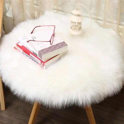 Artificial Wool Warm Hairy Carpet Bedroom Mat Seat Pad Skin imitation Fur Area Rugs Warm Artificial Textile
