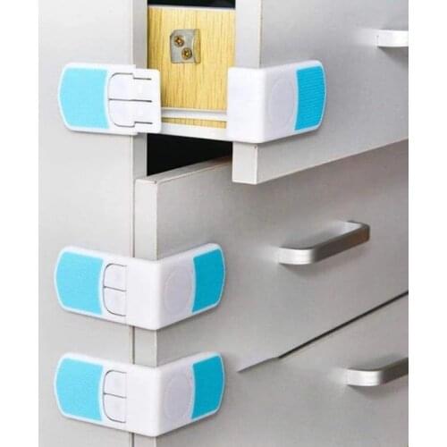 2 Pieces of Child Safety Cabinet Corner Drawer Lock Baby Anti-theft Safety Protector Drawer Door Cabinet Beautiful and Durable