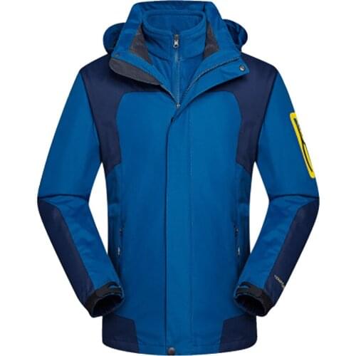 Mountaineering travel jacket coat mens fleece liner rock climbing hiking coat waterproof windproof warm hooded jacket coat