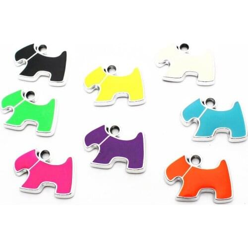 New Arrival Mix 50pcs/lot Animals DOG Plastic Pendant Dangle Charms Lobster Clasp Hanging Charm For Necklace Bangle Jewelry