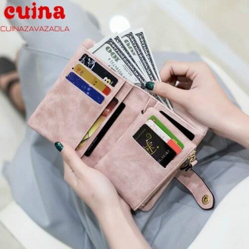 New Leather Women Wallet Hasp Small And Slim Coin Pocket Purse Women Wallets Cards Holders Luxury Brand Wallets Designer Purse