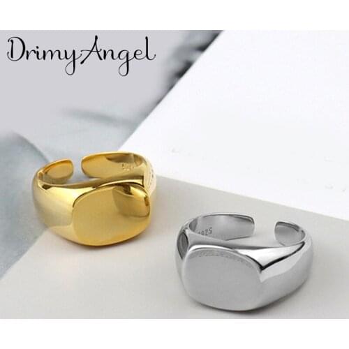 Charming Boho Korean Open Adjustable Size Square Geometric Rings for Women Wedding Ring Jewelry Valentines Day GIFT