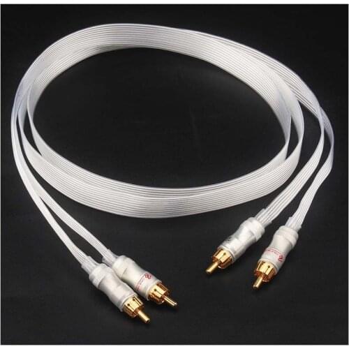 Xangsane-Original high purity 5N single crystal copper silver plated signal line HIFI audio line power amplifier RCA line
