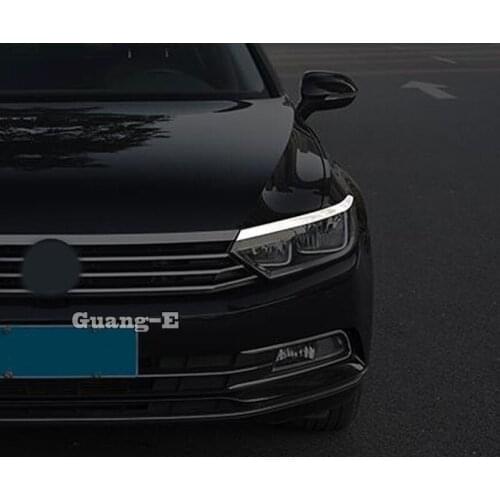 For VW Volkswagen Passat B8 Sedan Variant Alltrack 2015 2016 2017 2018-2020 Car Front Head Light Lamp Eyebrow Frame Stick Trim