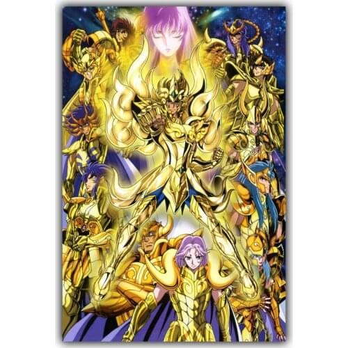 Saint Seiya Poster Popular Classic Japanese Anime Home Decor Silk Poster Picture Print Wall Decor 30x45cm 60x90cm