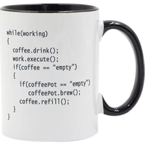 Coffee++ Program for Programmers Coffee Mug Ceramic Cup Color Handle Colour Inside Gifts