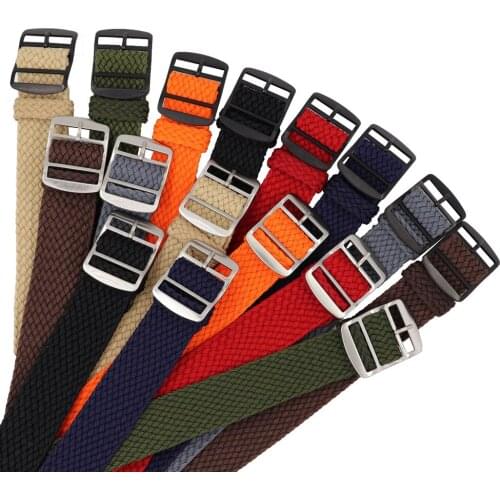 Pure color Belem belt, nylon canvas strap, woven mesh strap, soft one over the watch strap 18 20 22mm