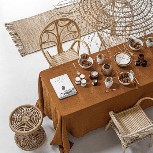 Luxury Home Kitchen Linen Tablecloth Caramel New Years Table Cloth Hotel Wedding Dining Table Cover Cloth скатерть новогодняя