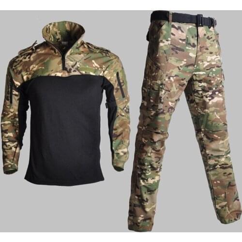 Tactical Training Frog Clothes Men Camouflage Army Shirts Pants Suits Outdoor Camping Hiking Shooting Sport Military Uniform Set