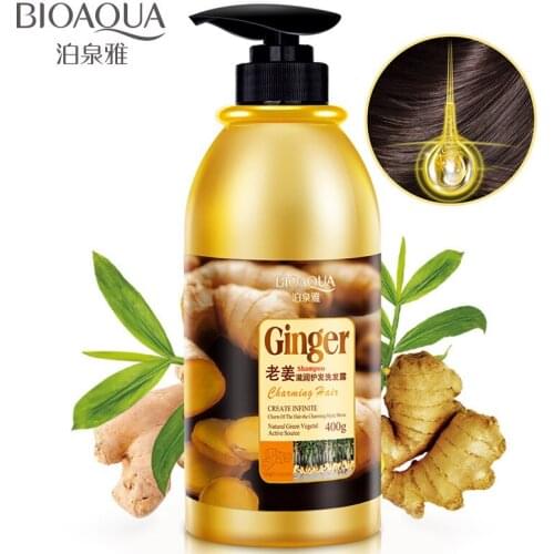 Herbal Ginger Hair Shampoo No Silicone Oil Anti Dandruff Anti-Itching Cleansing Oil Control Hair Scalp Treatment